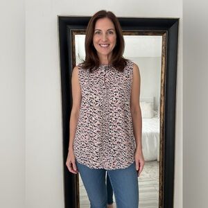 Torrid Pink, Black & Navy Blue Heart Blouse